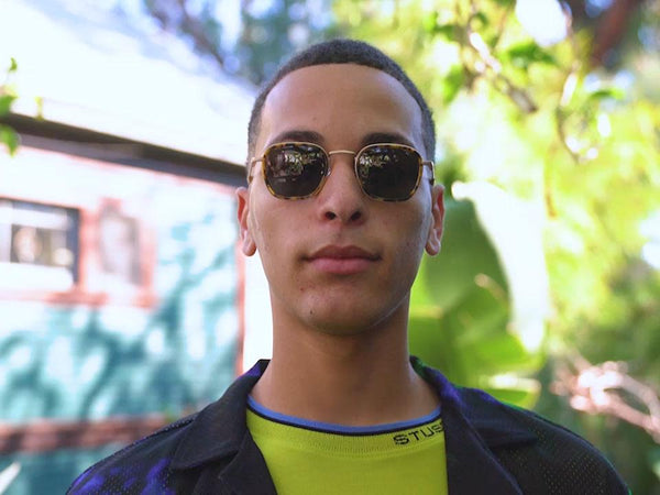 The Groove Pilot / Brushed Gold & Tokyo Tortoise Bio & Vintage Green Lens - Shade Files